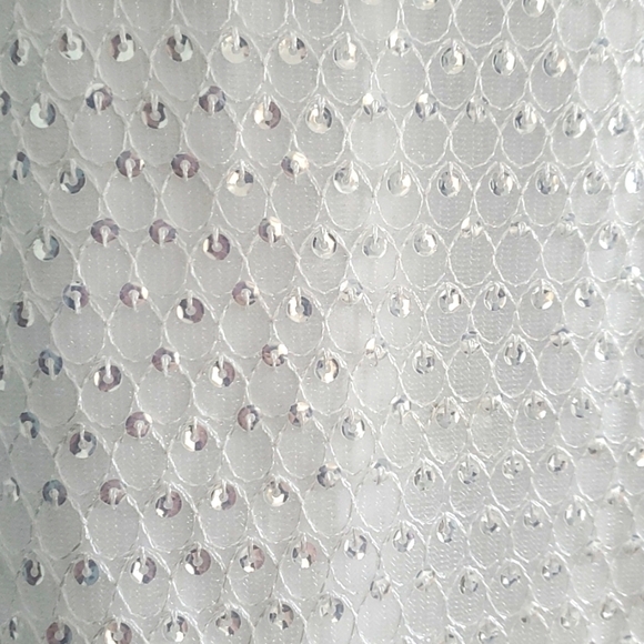 NWT! AIDAN MATTOX white sequin square neck sheath Dress white size 6 Brand new! - Picture 2 of 12
